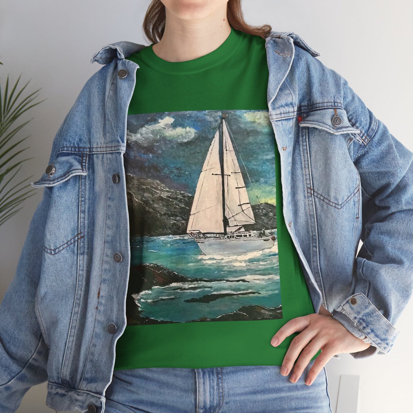 Tropical Sailing - Amazing Unisex Heavy Cotton Short Sleeve Tee Shirts!