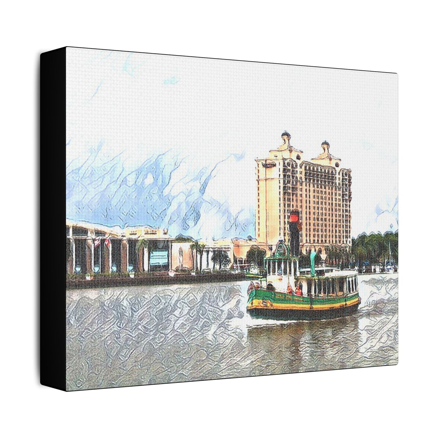 Savannah Ship- Art- Gallery Wrapped- Satin Stretched Canvas Gallery Wraps - No Frame Needed