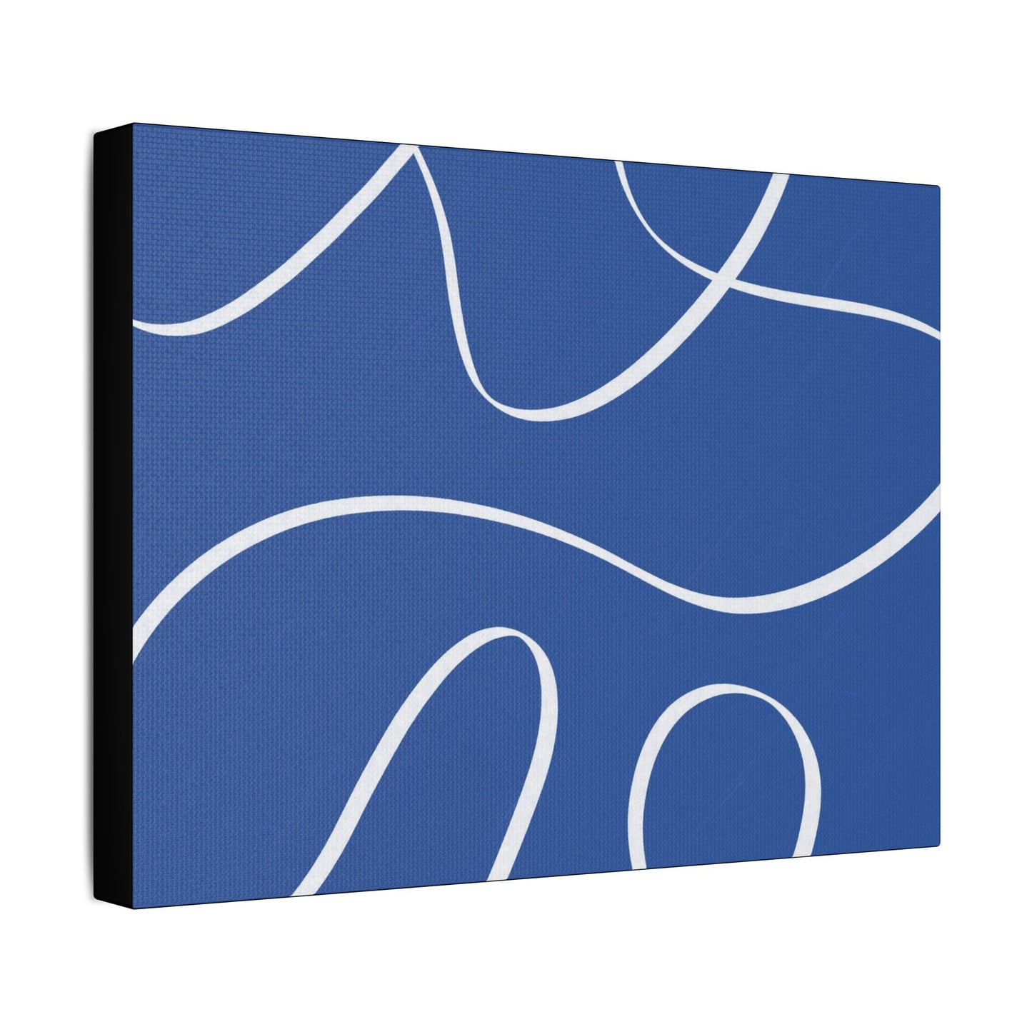 Blue Swirl Art- Gallery Wrapped- Satin Stretched Canvas Gallery Wraps - No Frame Needed