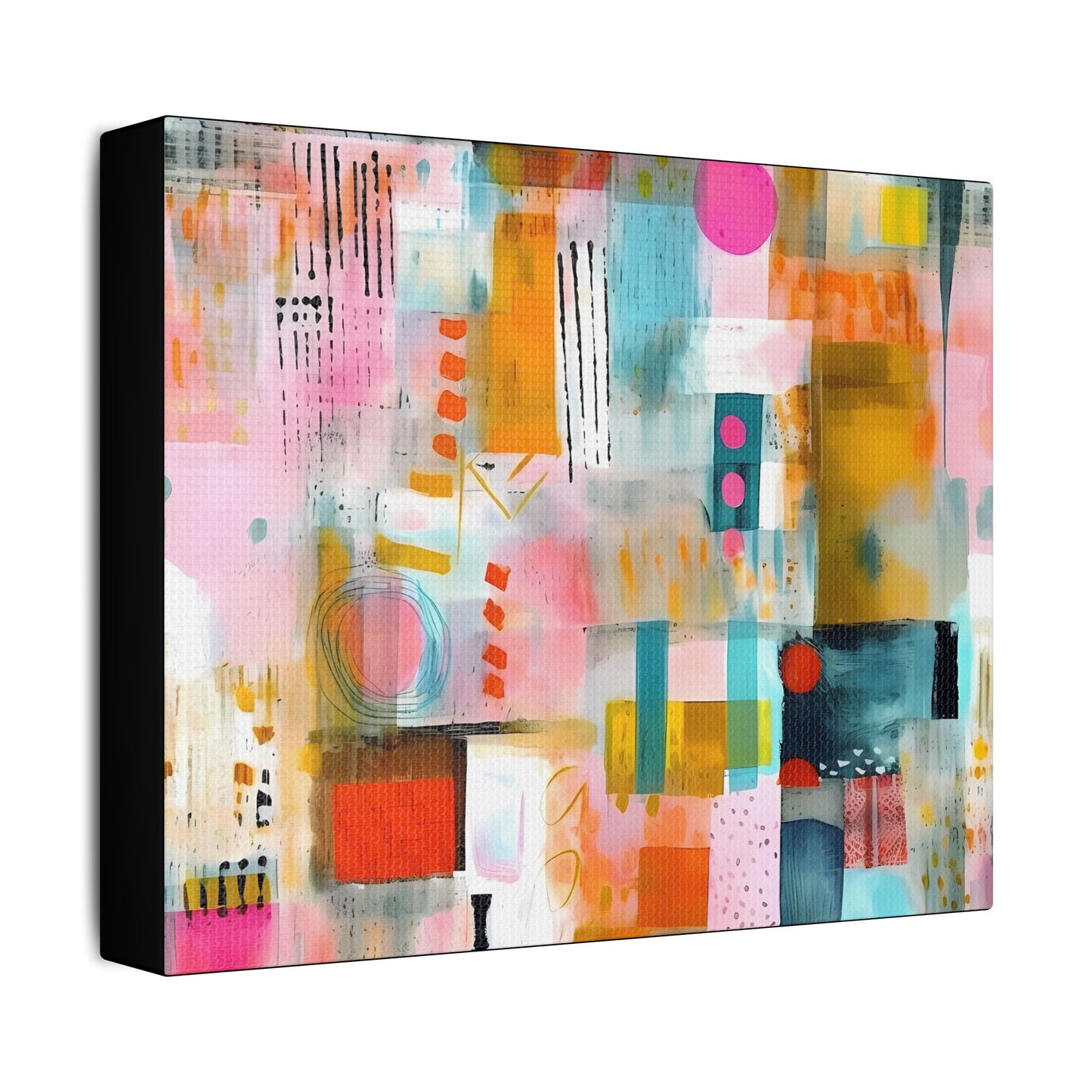 Abstract Daybreak- Art- Gallery Wrapped- Satin Stretched Canvas Gallery Wraps - No Frame Needed