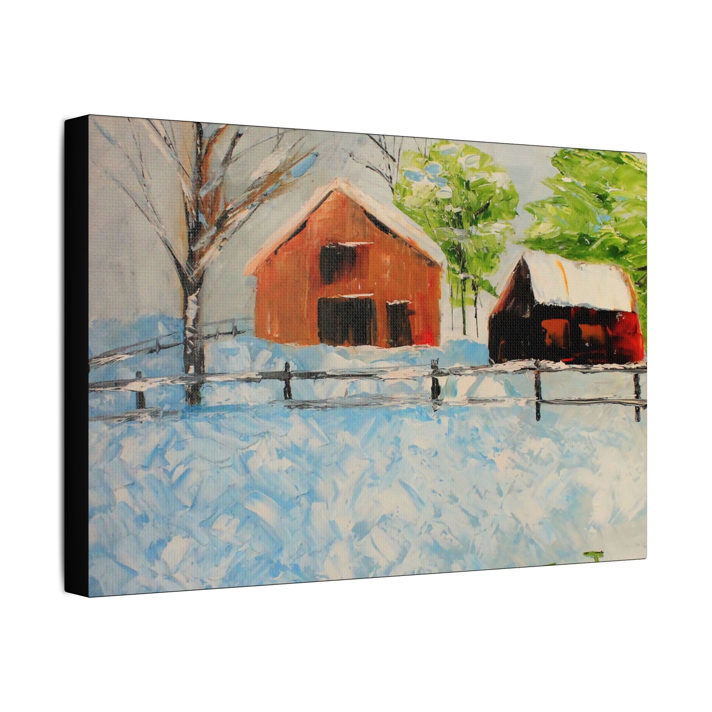 Forsyth Barns- Art- Gallery Wrapped- Satin Stretched Canvas Gallery Wraps - No Frame Needed