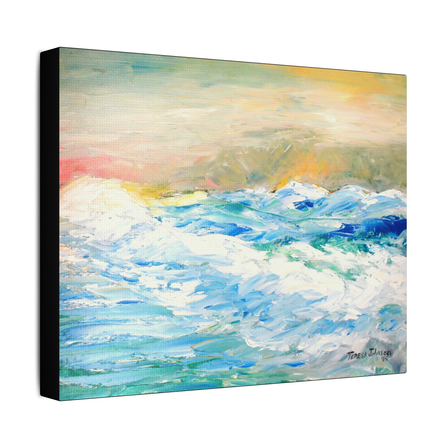 God is Stirring the Sea- Art- Gallery Wrapped- Satin Stretched Canvas Gallery Wraps - No Frame Needed