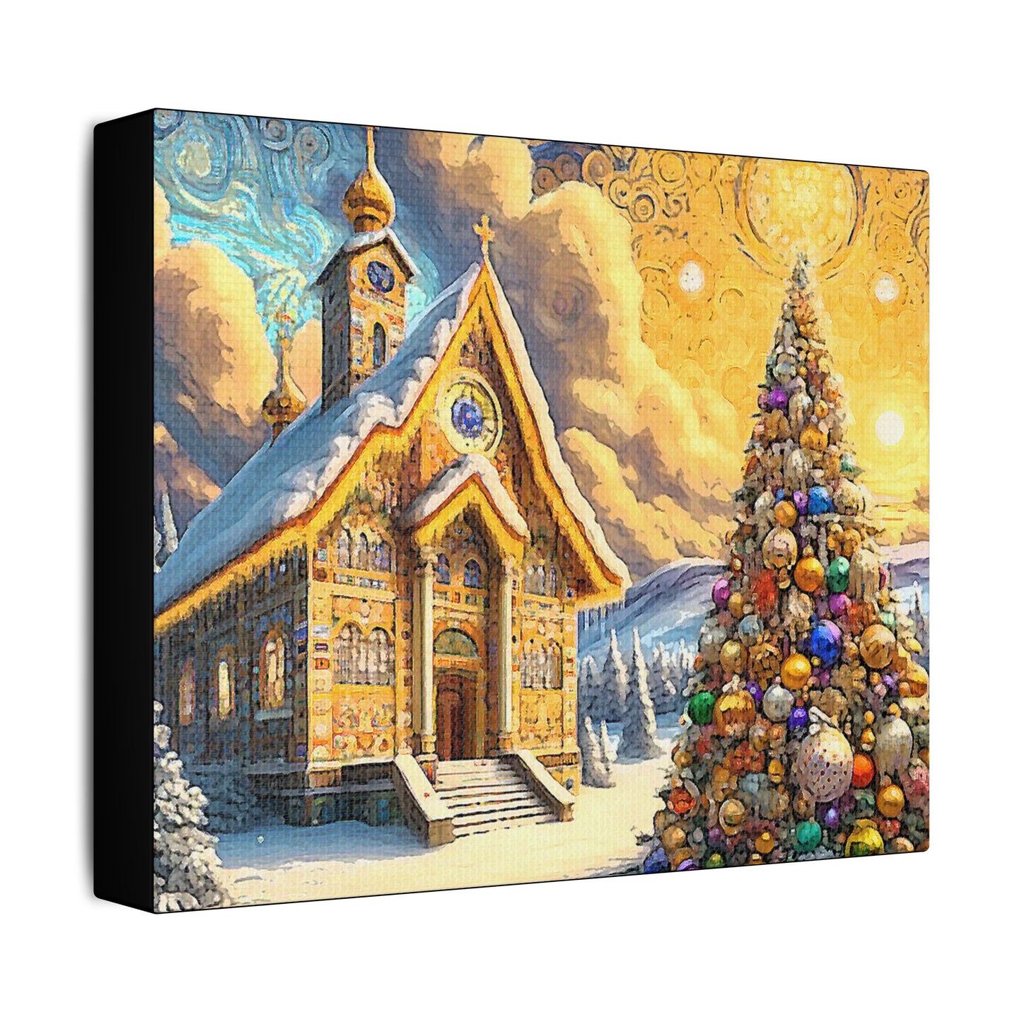 Christmas Magic- Art- Gallery Wrapped- Satin Stretched Canvas Gallery Wraps - No Frame Needed