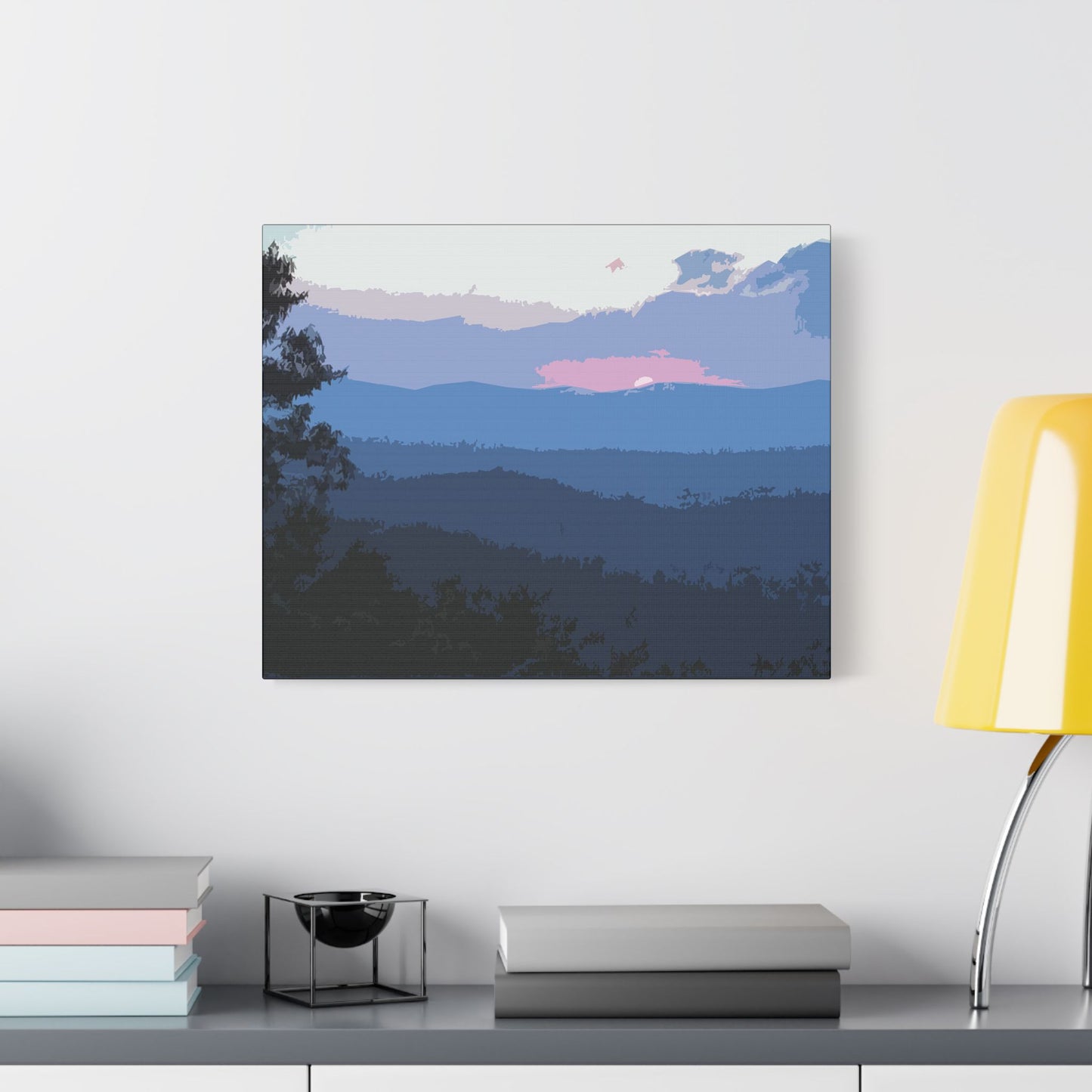 Smoky Mountain Shadows- Art- Gallery Wrapped- Satin Stretched Canvas Gallery Wraps - No Frame Needed