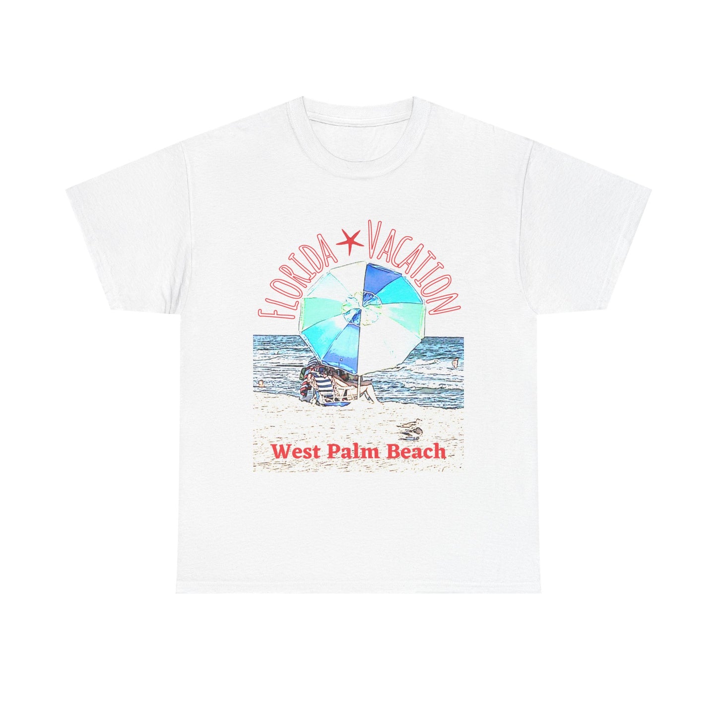 Florida Vacation- West Palm Beach - Amazing Unisex Heavy Cotton Tee