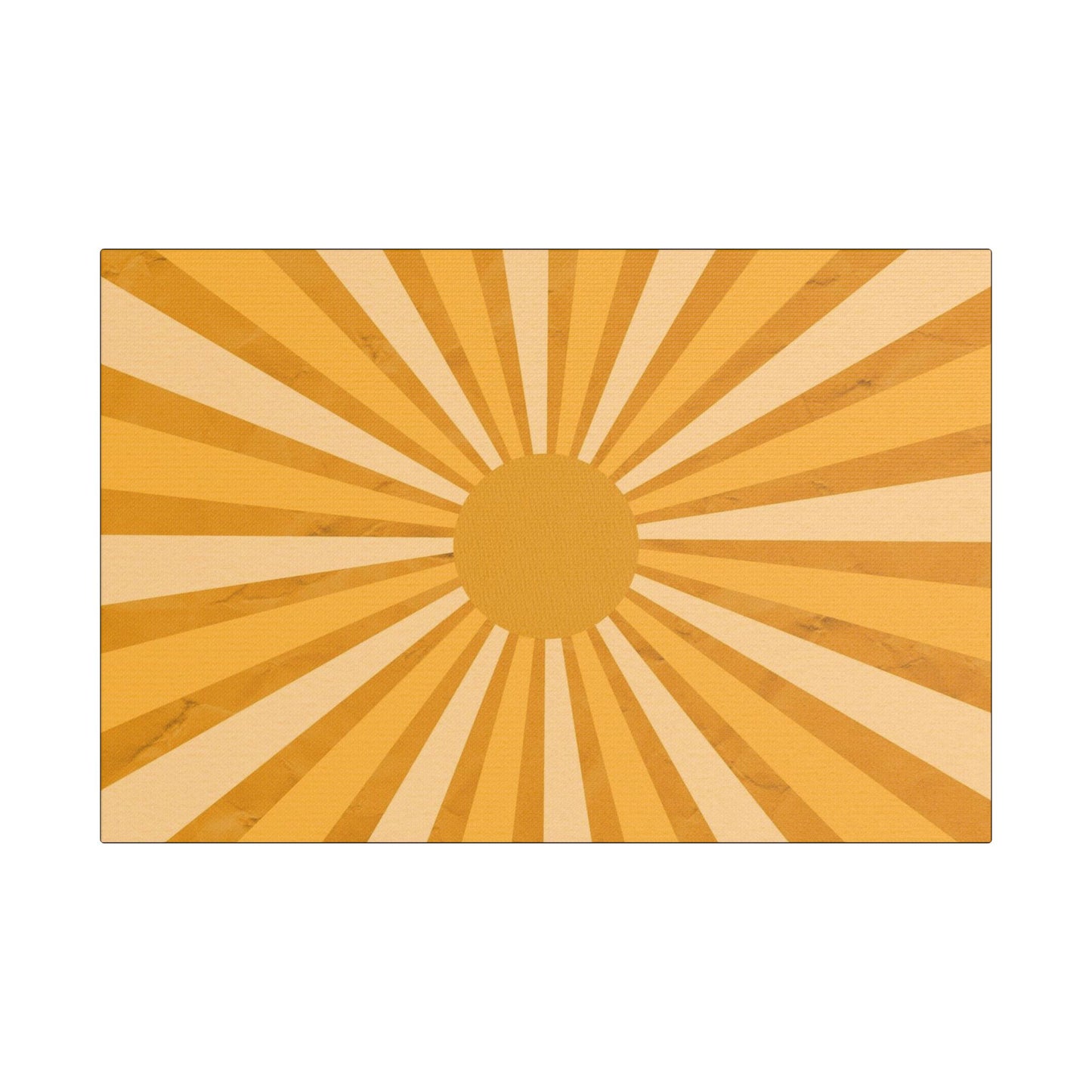 Retro Sun Art- Gallery Wrapped- Satin Stretched Canvas Gallery Wraps - No Frame Needed