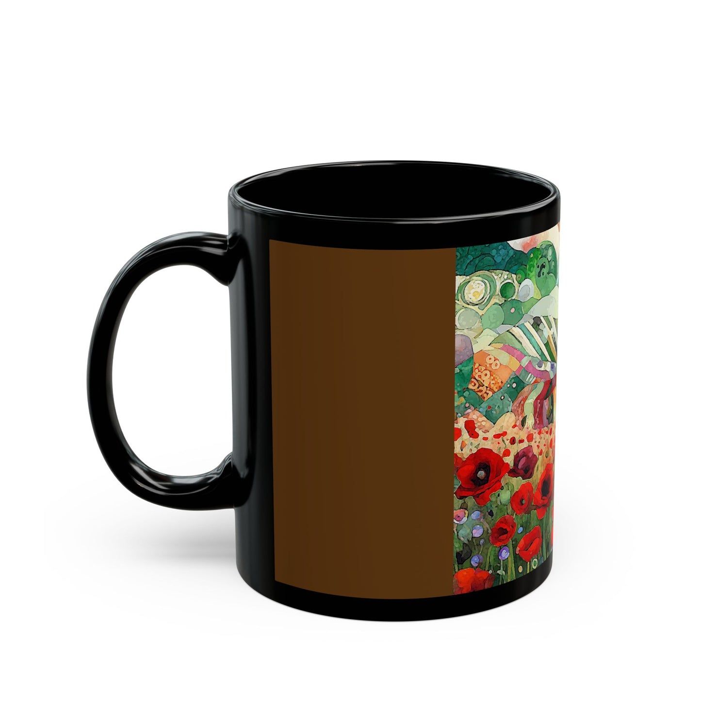 Poppy Hill House - 11 oz or 15 oz Ceramic Black Mugs