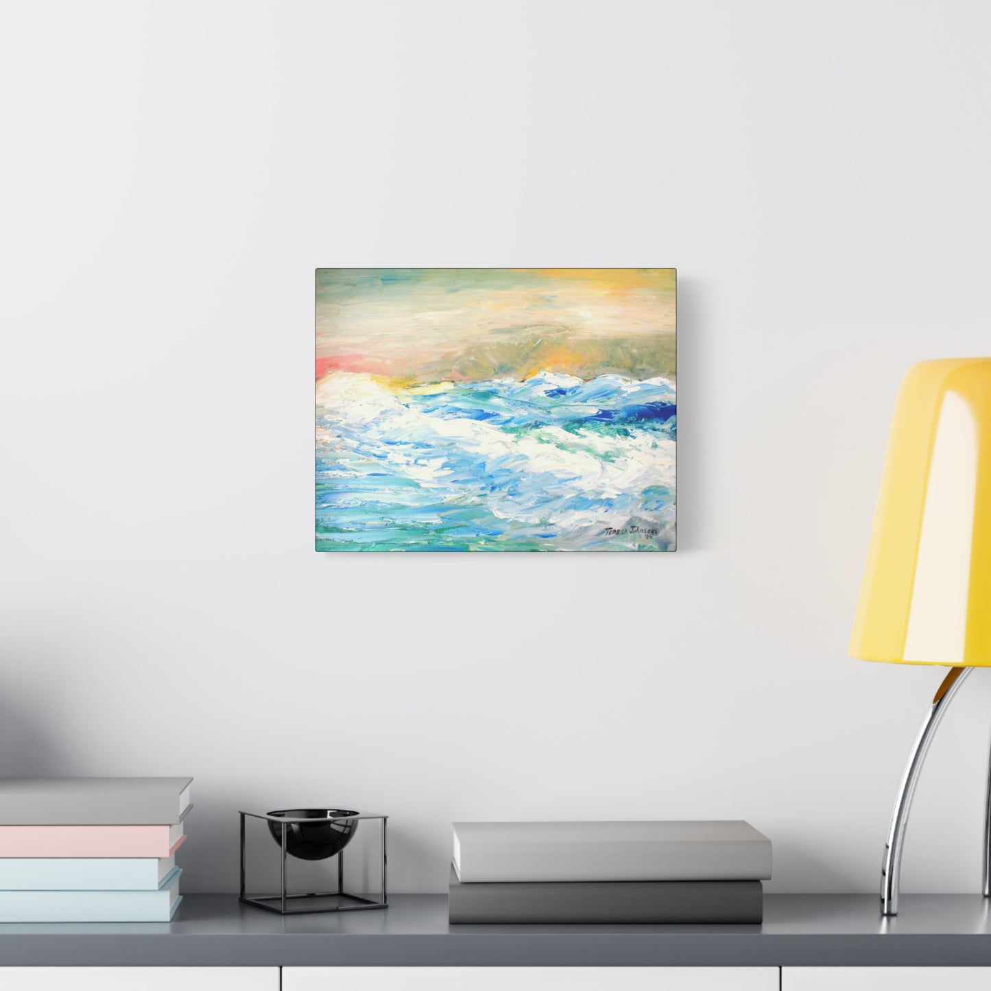 God is Stirring the Sea- Art- Gallery Wrapped- Satin Stretched Canvas Gallery Wraps - No Frame Needed