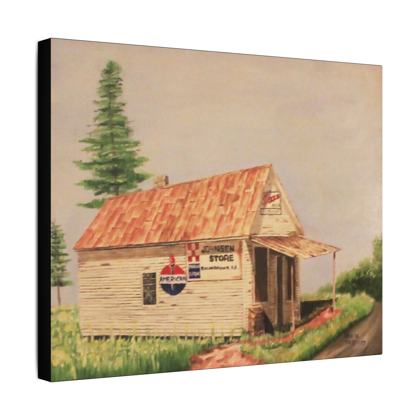 Johnson Store- Art- Gallery Wrapped- Satin Stretched Canvas Gallery Wraps - No Frame Needed