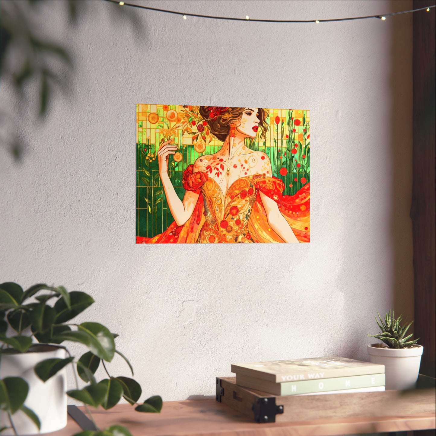 Autumn Queen Art- Giclée Technique Fine Art Posters- No Frame