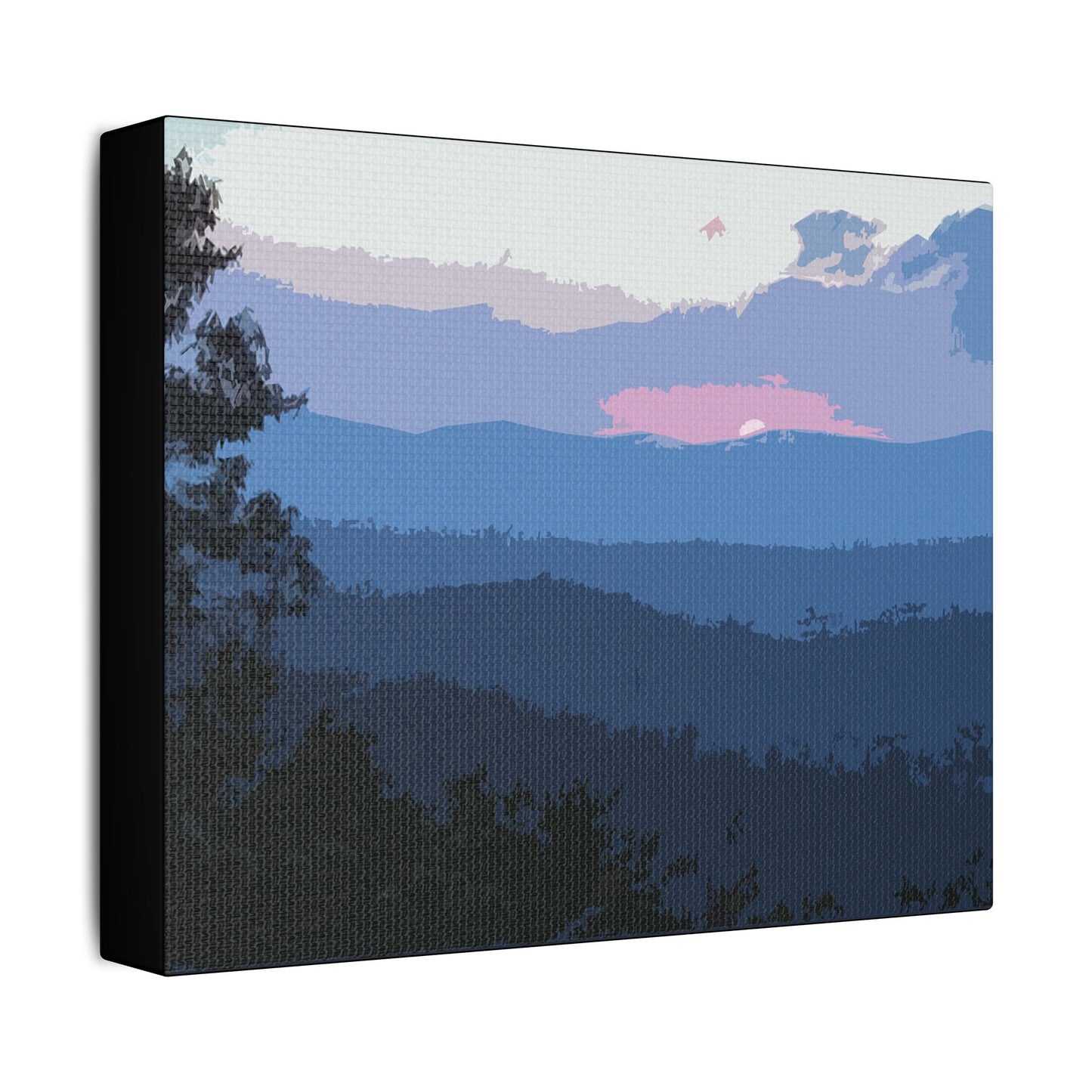 Smoky Mountain Shadows- Art- Gallery Wrapped- Satin Stretched Canvas Gallery Wraps - No Frame Needed