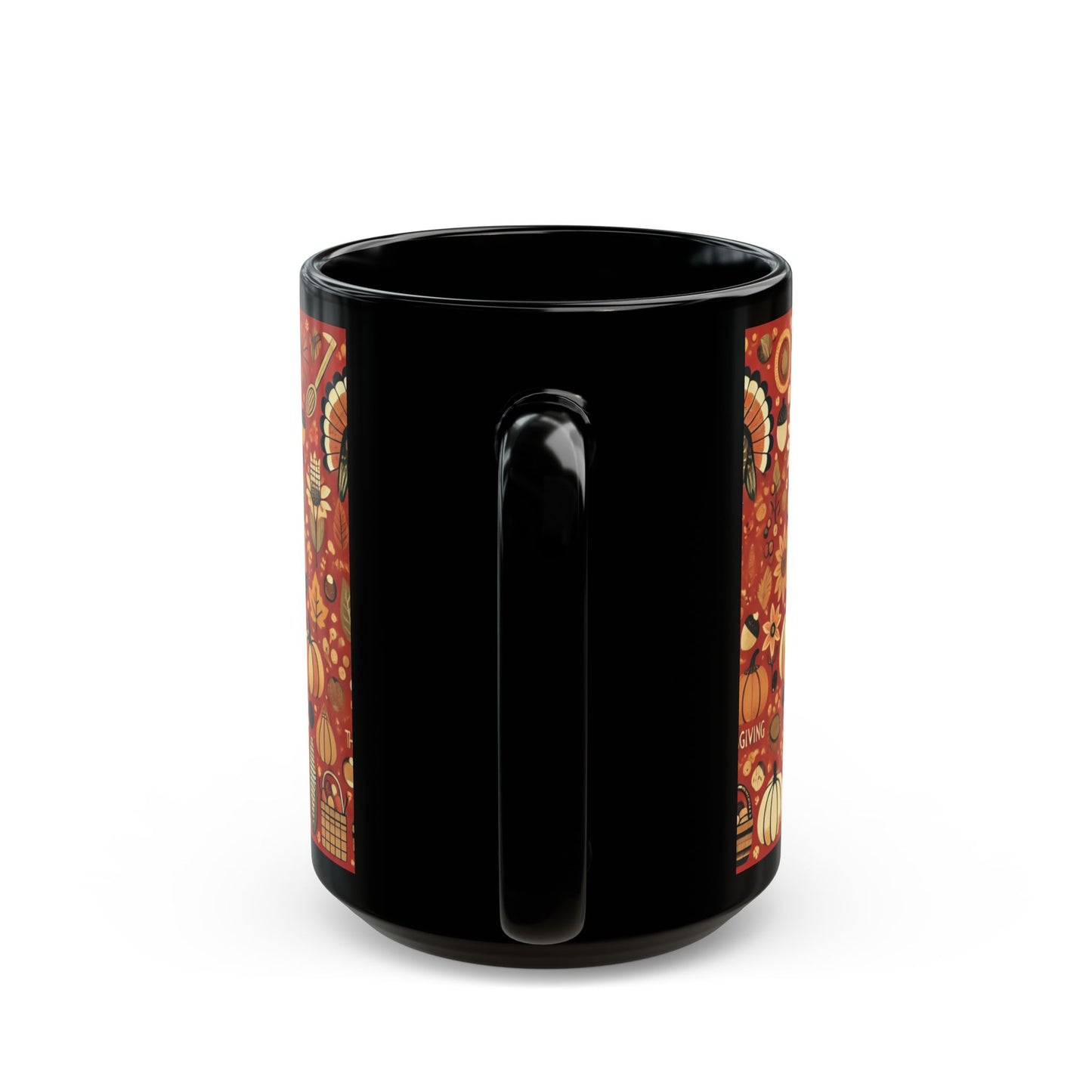 Thanksgiving- 11 oz or 15 oz Ceramic Black Mugs
