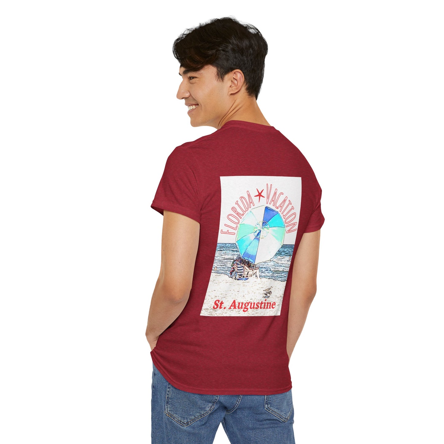 Florida Vacation St. Augustine- Amazing Unisex Heavy Cotton Short Sleeve Tee Shirts!
