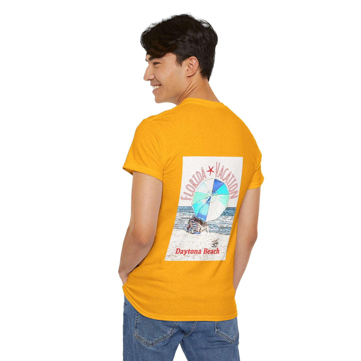 Florida Vacation Daytona Beach - Amazing Quality Unisex Heavy Cotton Short Sleeve Tee Shirts!
