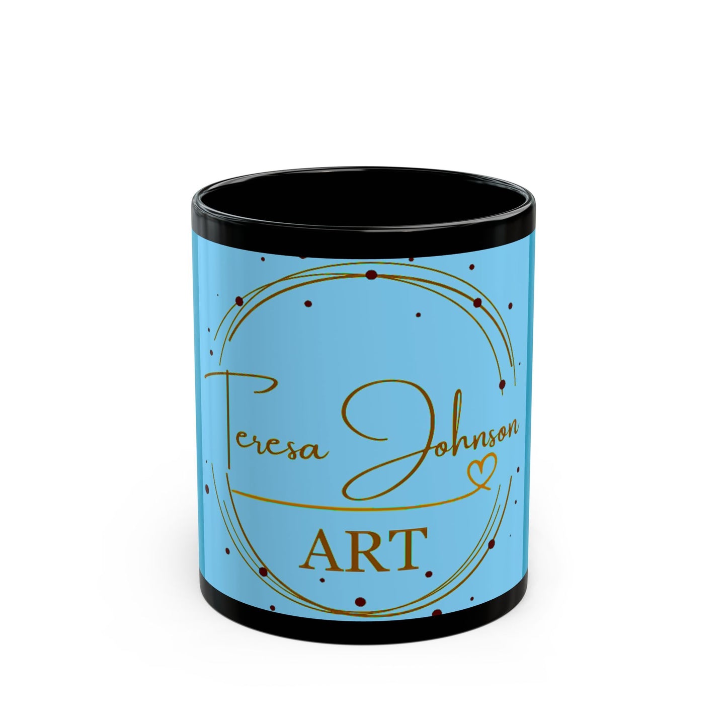 Teresa Johnson Art - 11 oz or 15 oz Ceramic Black Mugs