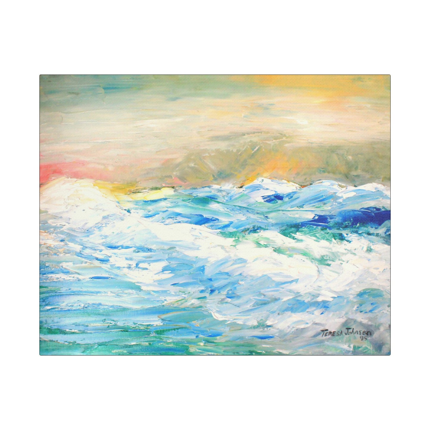 God is Stirring the Sea- Art- Gallery Wrapped- Satin Stretched Canvas Gallery Wraps - No Frame Needed