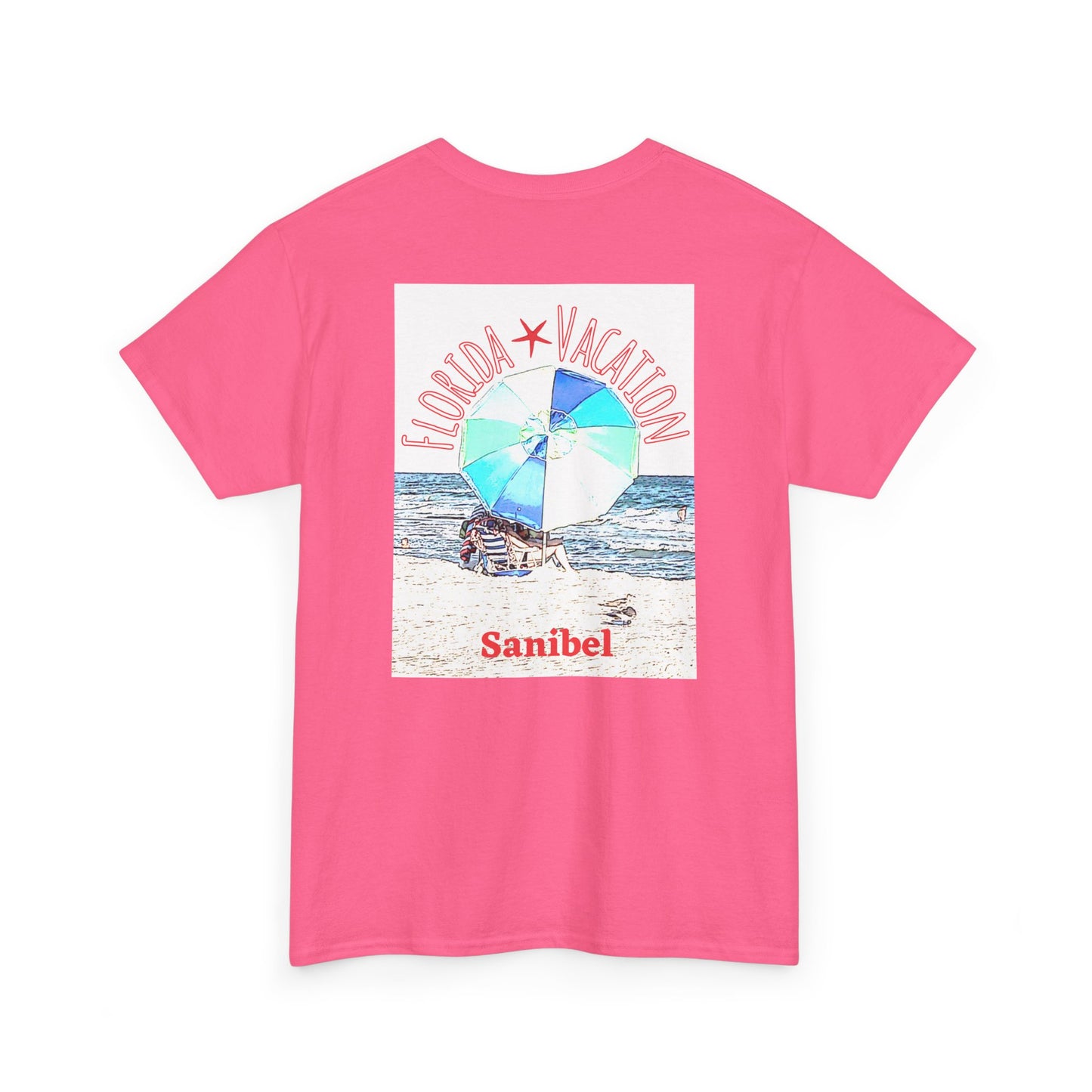 Florida Vacation Sanibel - Amazing Unisex Heavy Cotton Short Sleeve Tee Shirts!