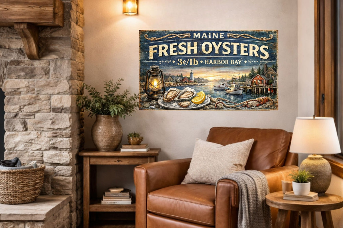 Fresh Oysters from Harbor Bay Art| Canvas Prints - Giclee on Paper - Wood And Metal Panels
