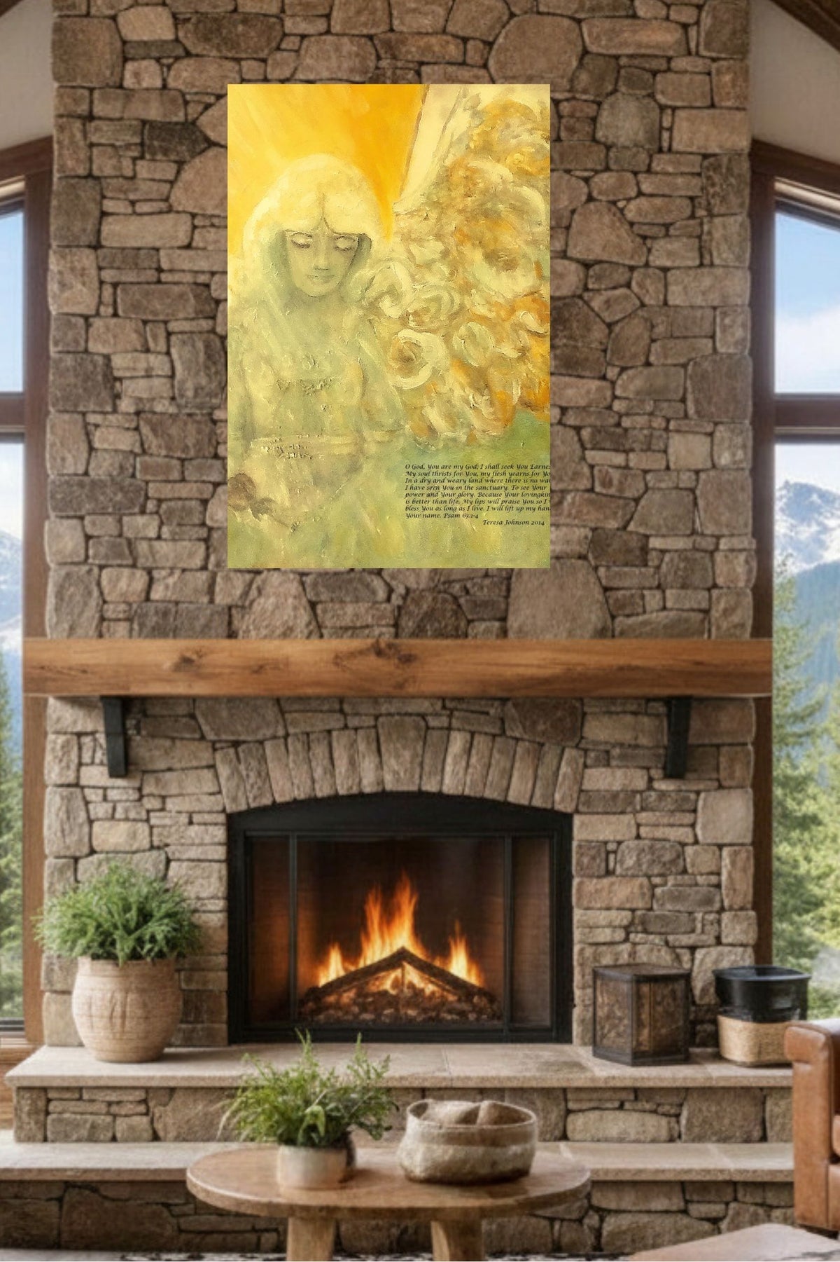 Angels Watch Over Thee| Heavenly Art| Inspiration| Print, Wood, Metal or Canvas- Heaven Being sent by God - Art by Teresa Johnson