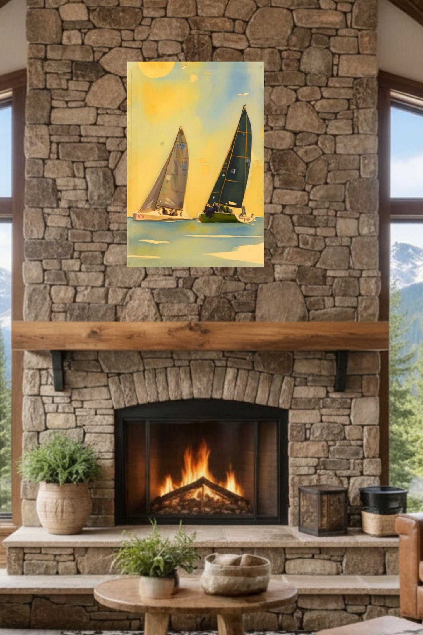 Sailing Days| Water Sports Art| Art Giclee Paper- Wood- Metal- Canvas