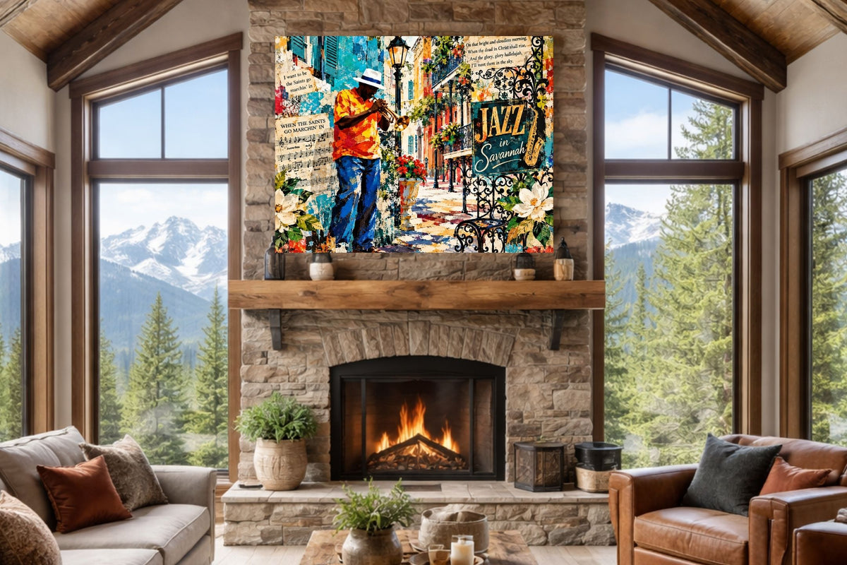 Savannah Jazz & Southern Soul | Vintage Music Collage Art | Giclée Paper • Wood • Metal • Canvas