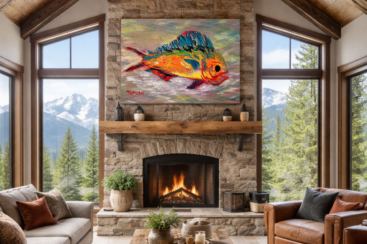The Fish That Got Away. Ocean Art Giclee Paper- Wood- Metal- Canvas