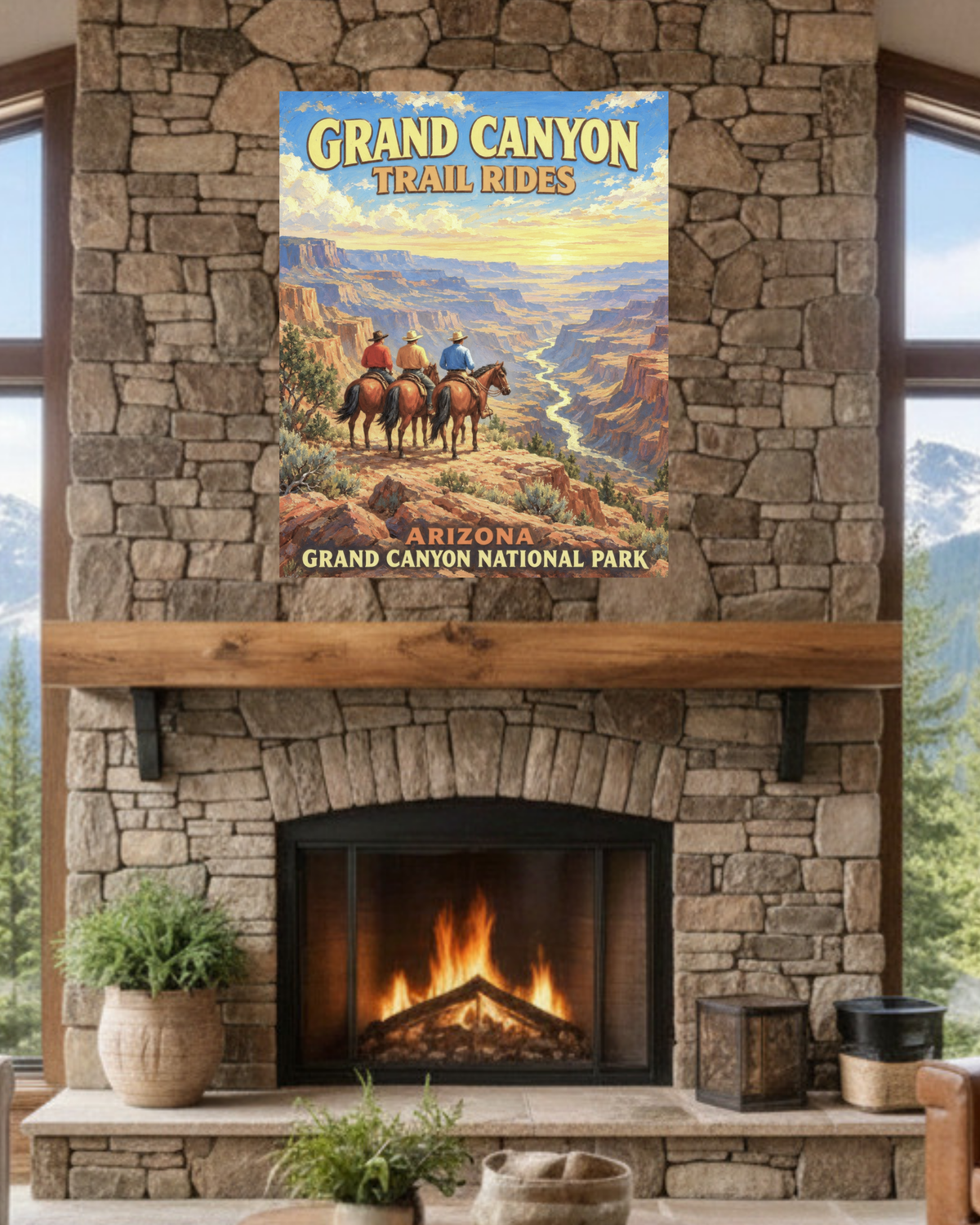 Grand Canyon Trail Rides| Prints, Canvas, Wood, or Metal Art