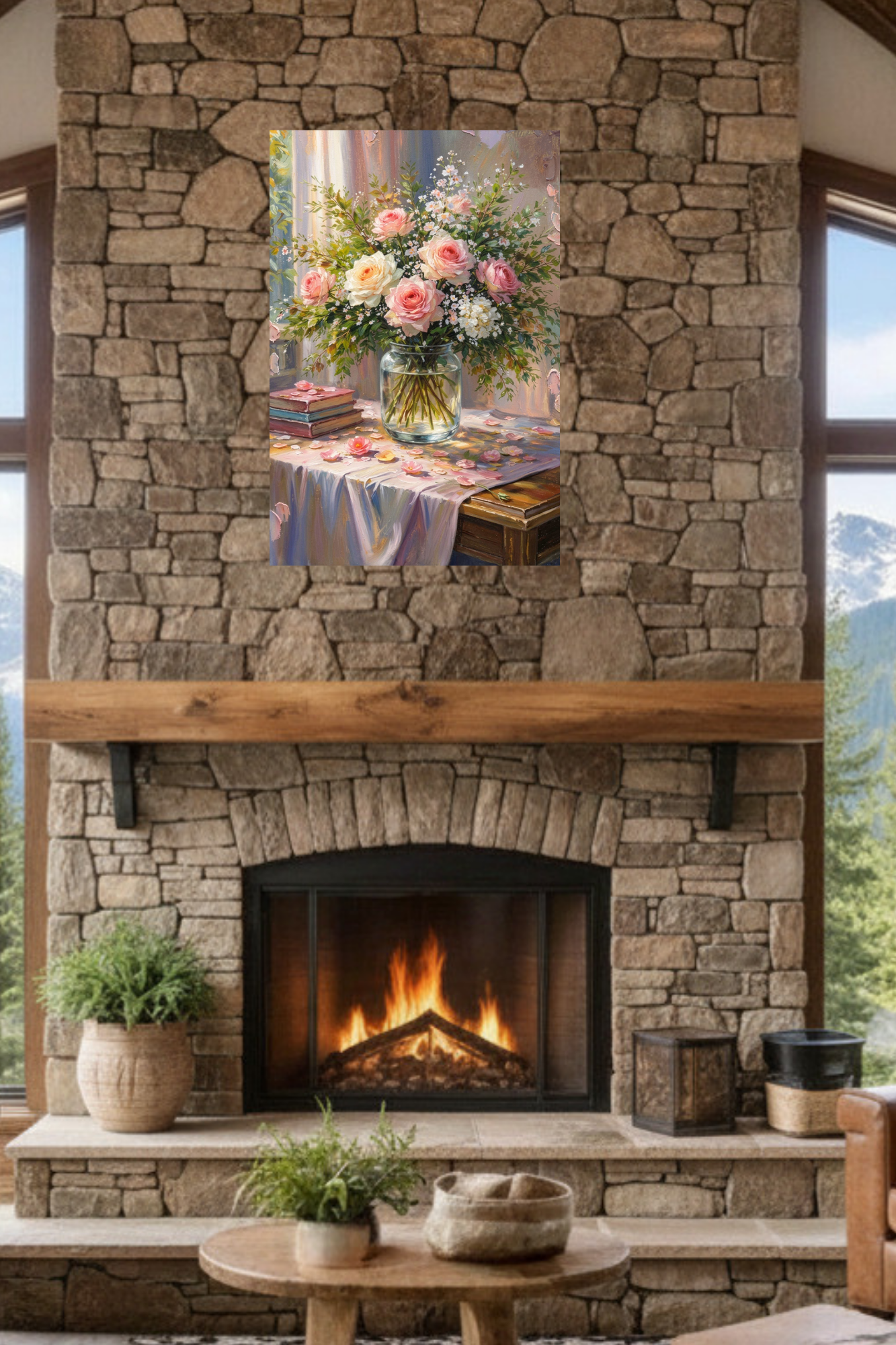 Soft Bouquets and Sunlight Serenity| Floral Print| Romantic Pink Roses in the Sunlight| Giclee Paper- Wood- Metal- Canva
