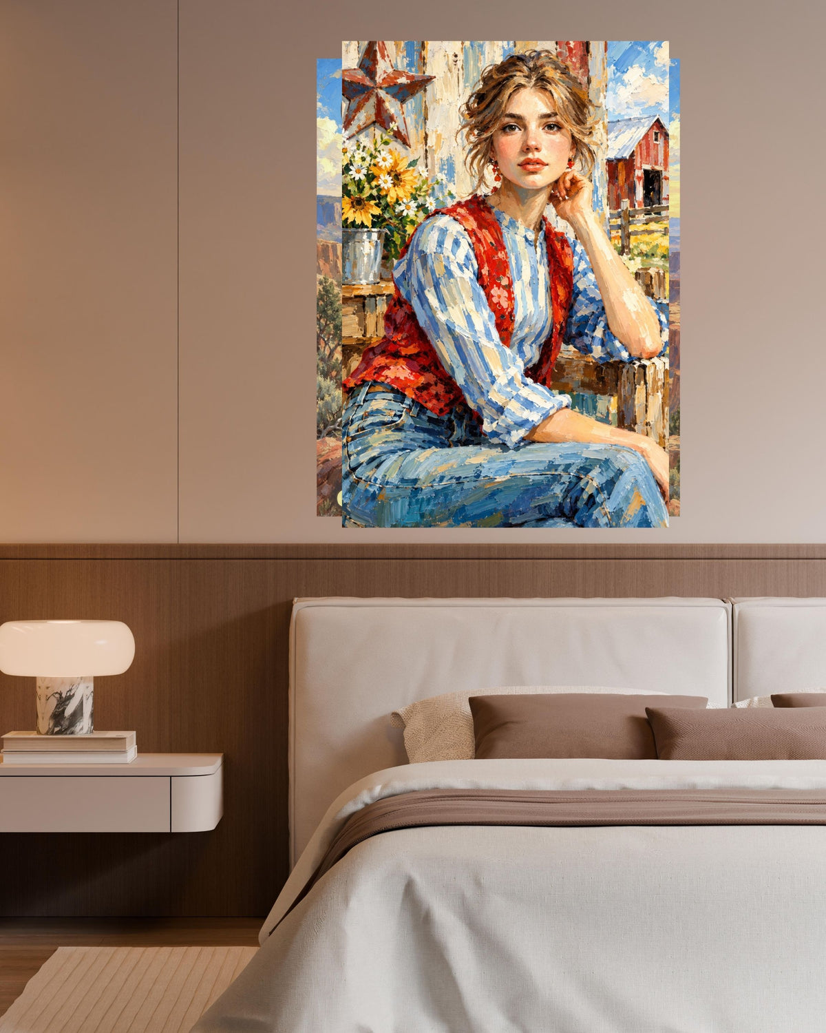 Farm Girl| |Modern Farm Art Prints, Canvas, Wood, or Metal Art