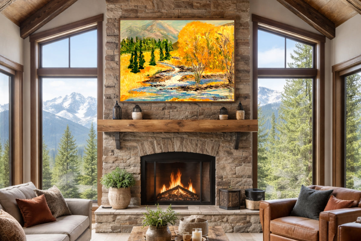 Colorado Morning | Rocky Mountain Landscape | Print of Original Teresa Johnson Painting| Giclee Paper- Wood- Metal- Canvas