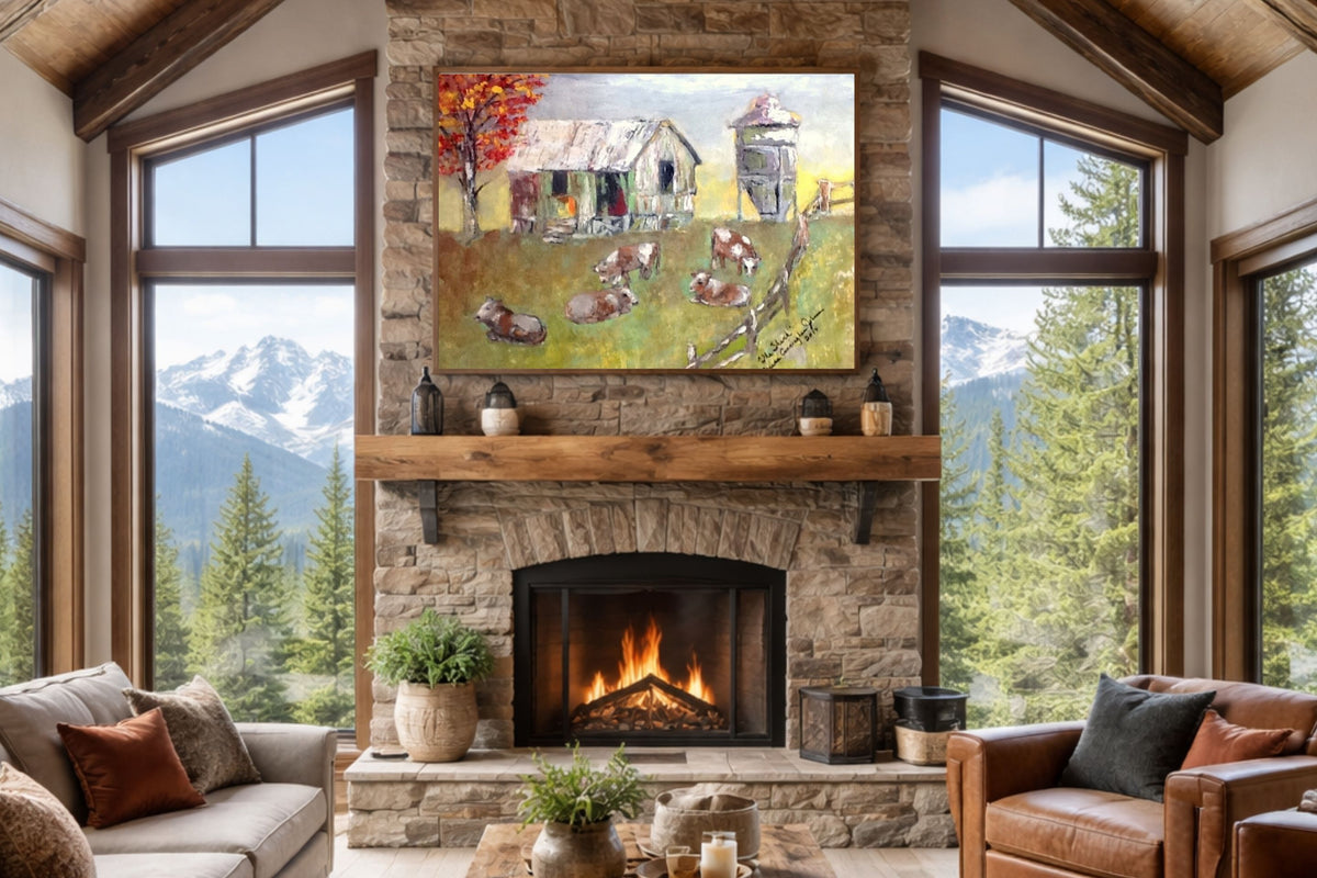 The Shack| Cattle-Animal-Farm| Prints, Canvas, Wood, or Metal Art