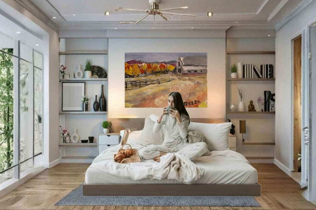 Harvest Farm- Giclee Paper- Wood- Metal- Canvas