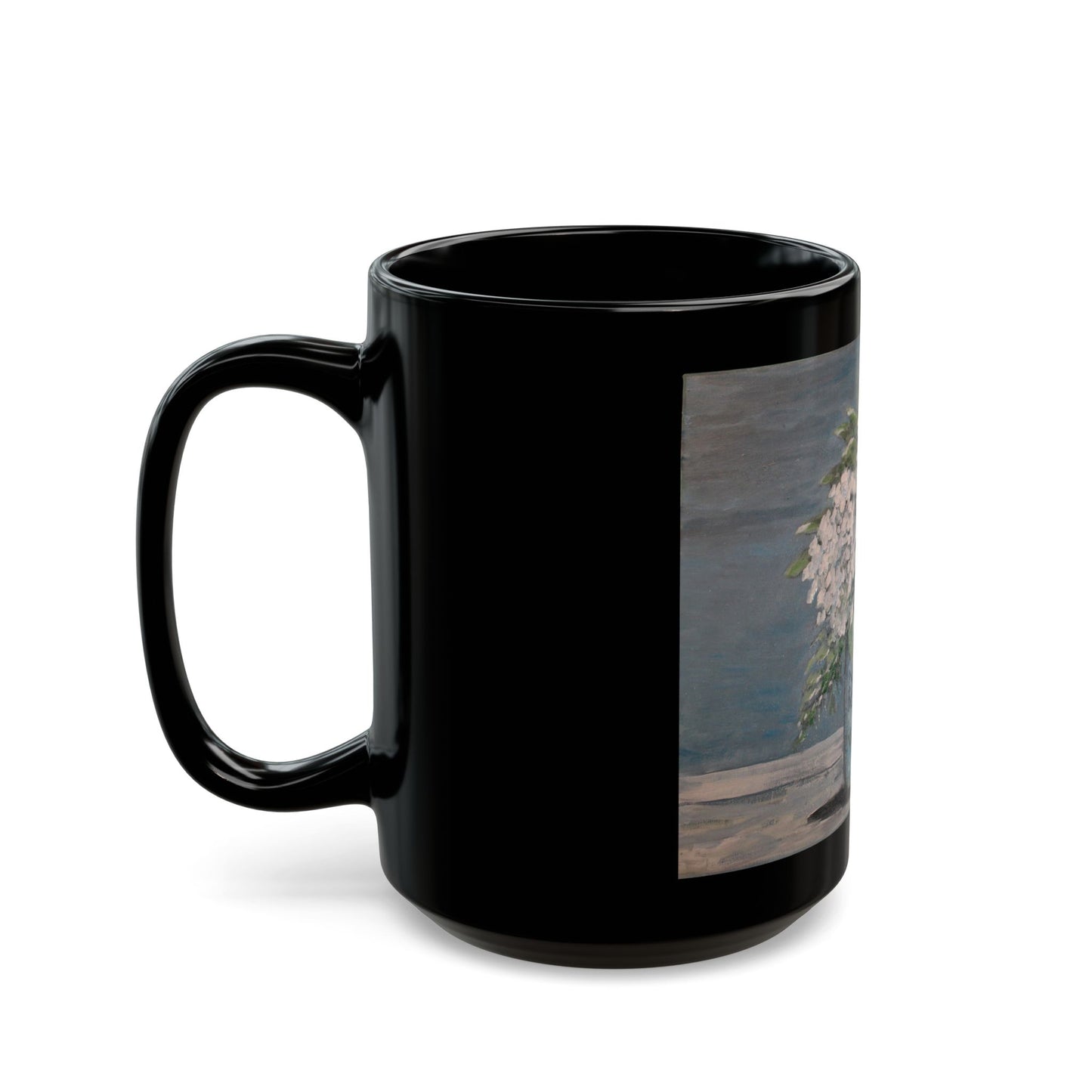 Belle Bouquet- 11 oz or 15 oz Ceramic Black Mugs