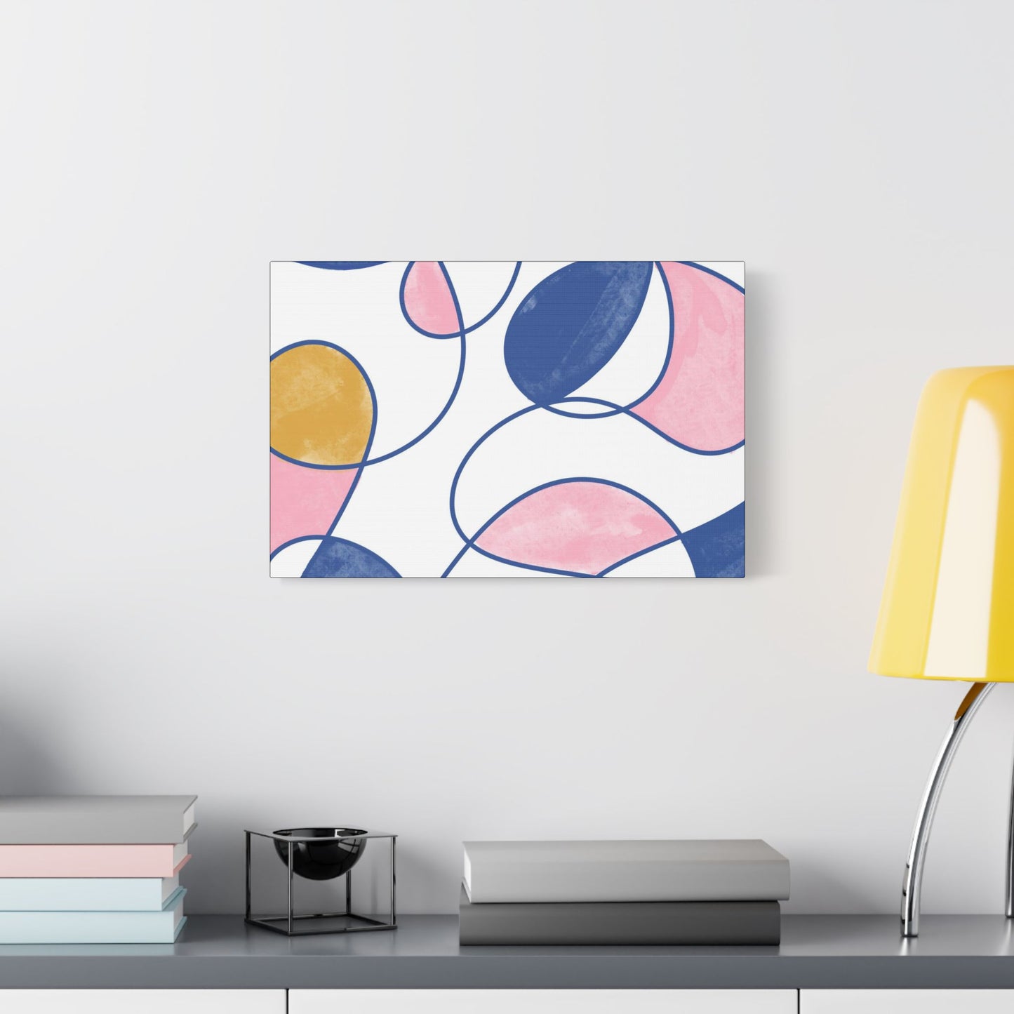 Colorful Abstract- Art- Gallery Wrapped- Satin Stretched Canvas Gallery Wraps - No Frame Needed