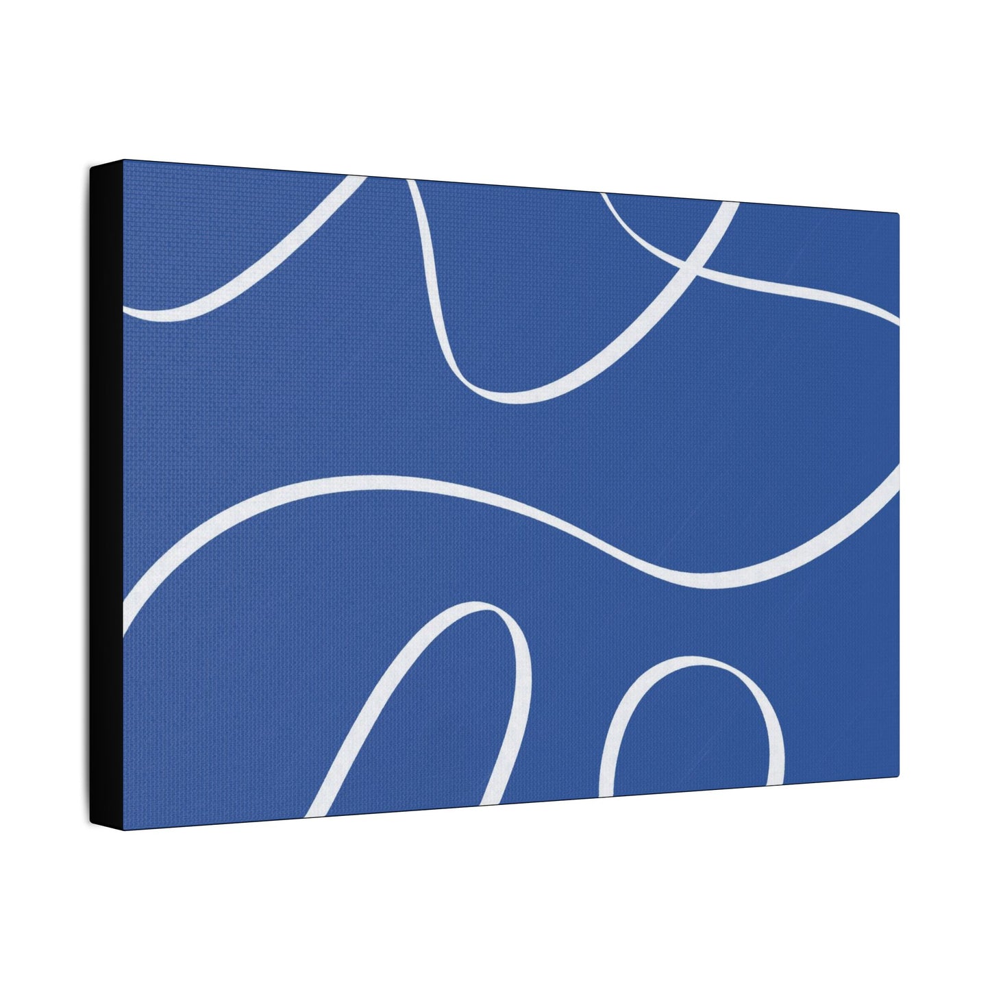 Blue Swirl Art- Gallery Wrapped- Satin Stretched Canvas Gallery Wraps - No Frame Needed