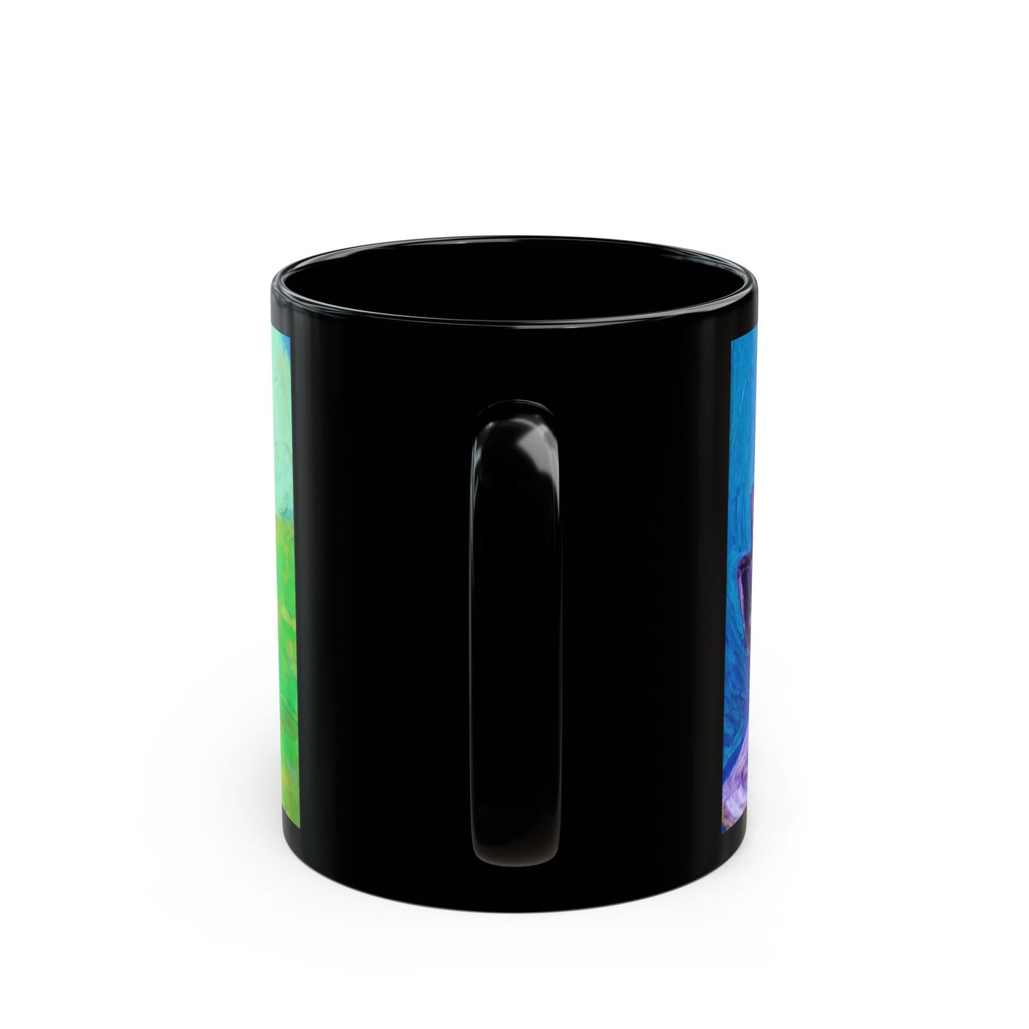 Gibbs Garden Purple Beauty- 11 oz or 15 oz Ceramic Black Mugs