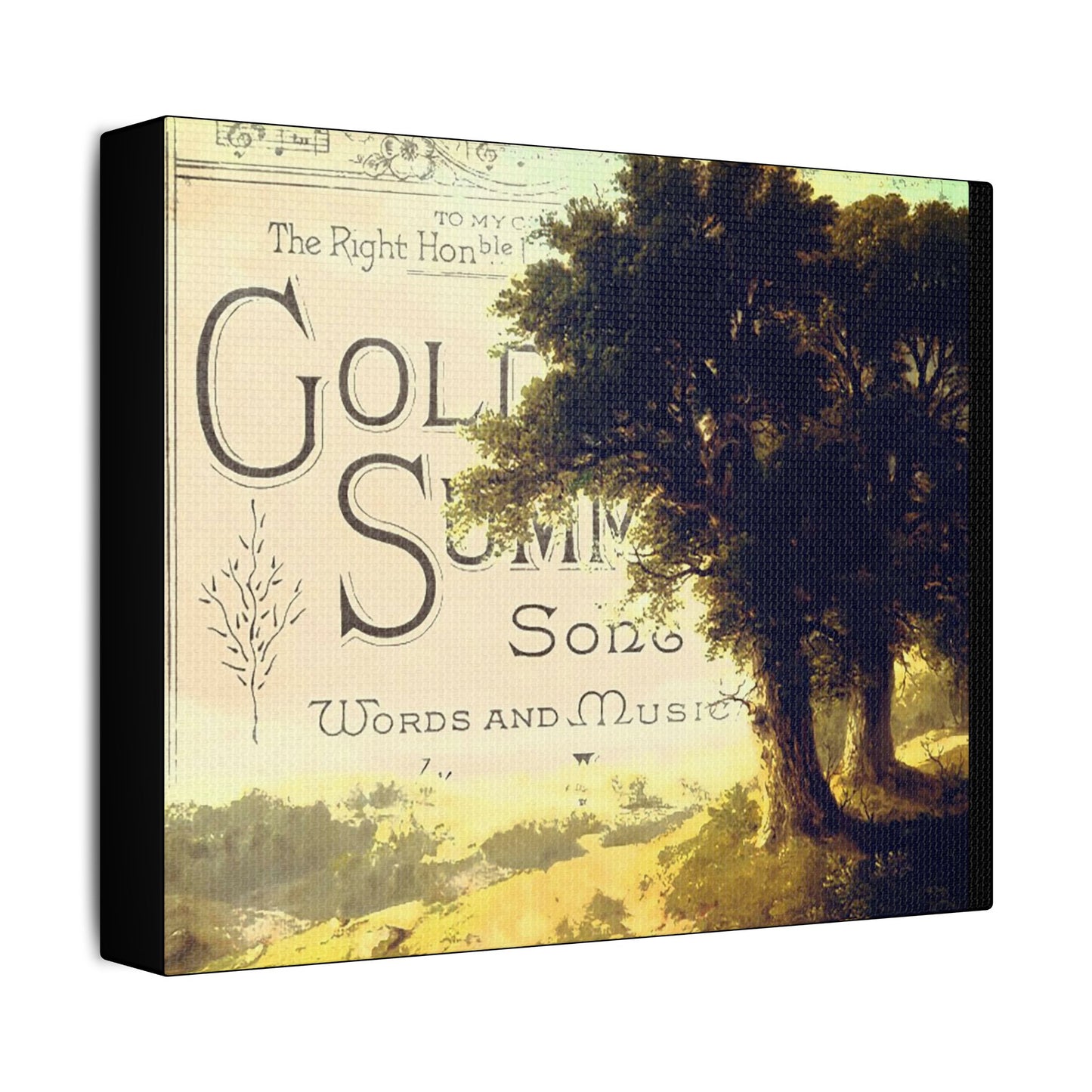 Golden Summer Art- Gallery Wrapped- Satin Stretched Canvas Gallery Wraps - No Frame Needed