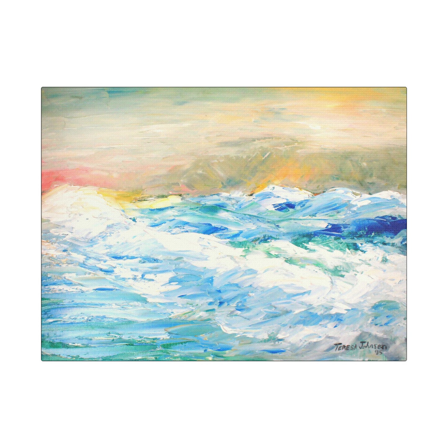 God is Stirring the Sea- Art- Gallery Wrapped- Satin Stretched Canvas Gallery Wraps - No Frame Needed