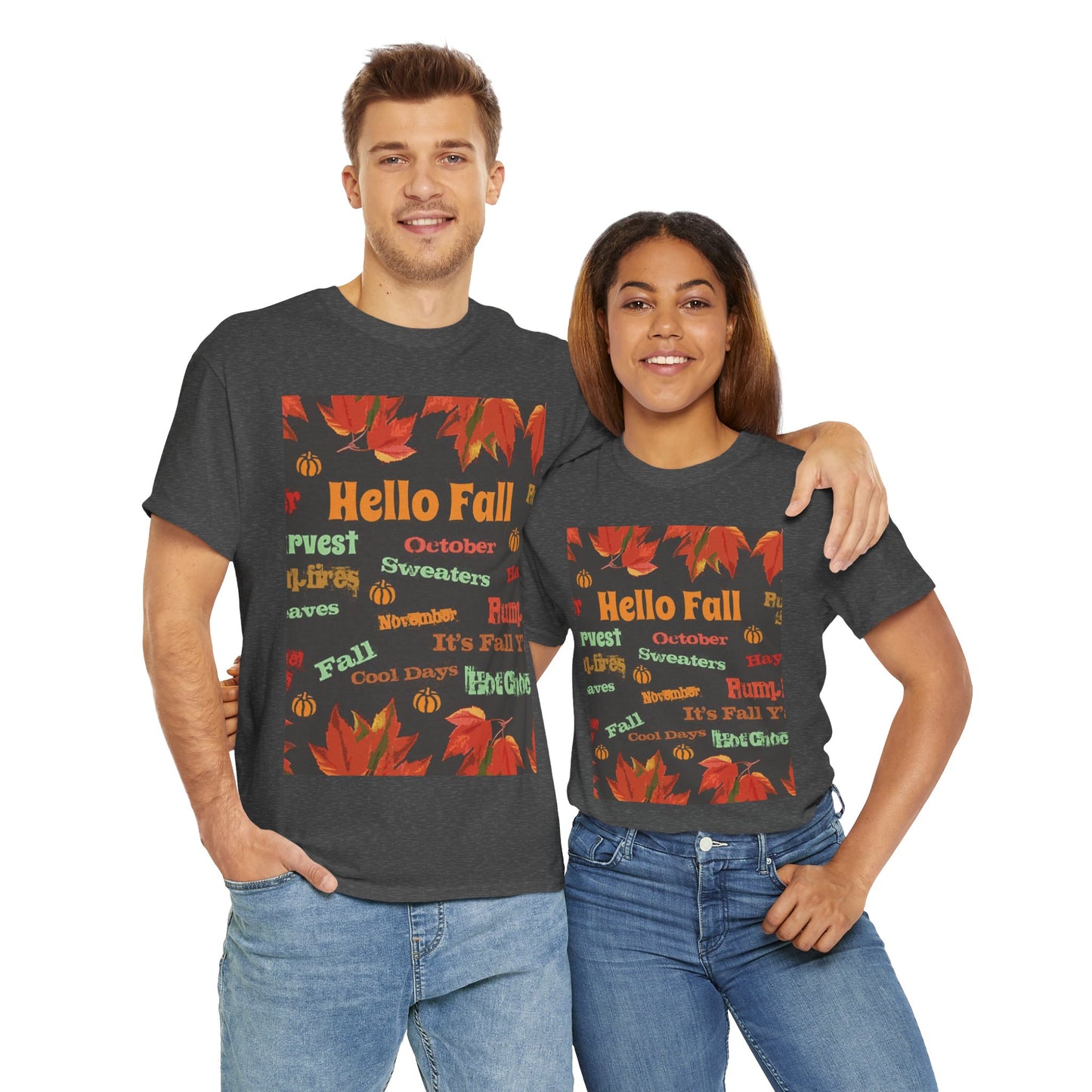 Hello Fall -Amazing Unisex Heavy Cotton Short Sleeve Tee Shirts!