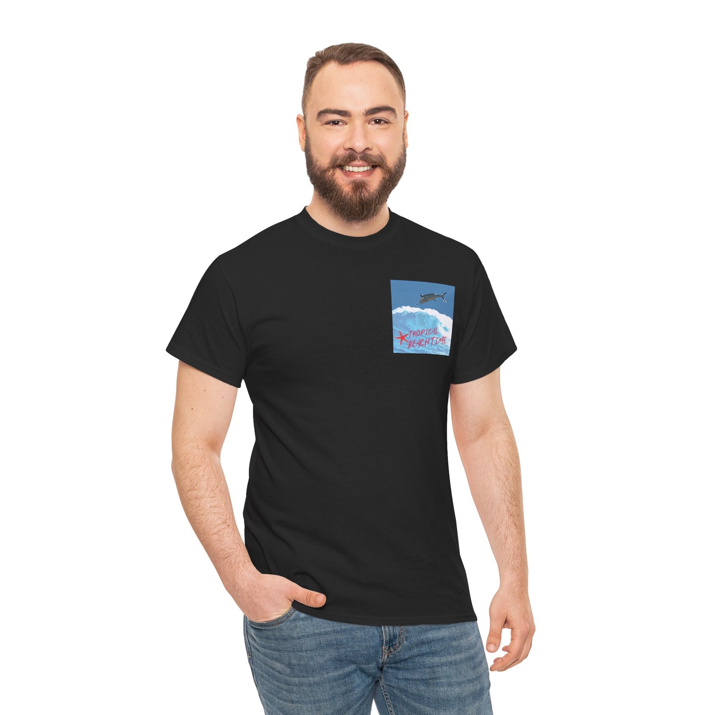 Tropical Beach Time - Amazing Unisex Heavy Cotton Tee