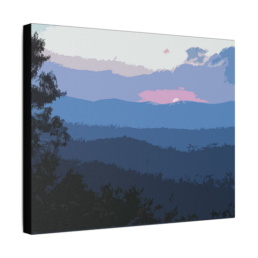 Smoky Mountain Shadows- Art- Gallery Wrapped- Satin Stretched Canvas Gallery Wraps - No Frame Needed