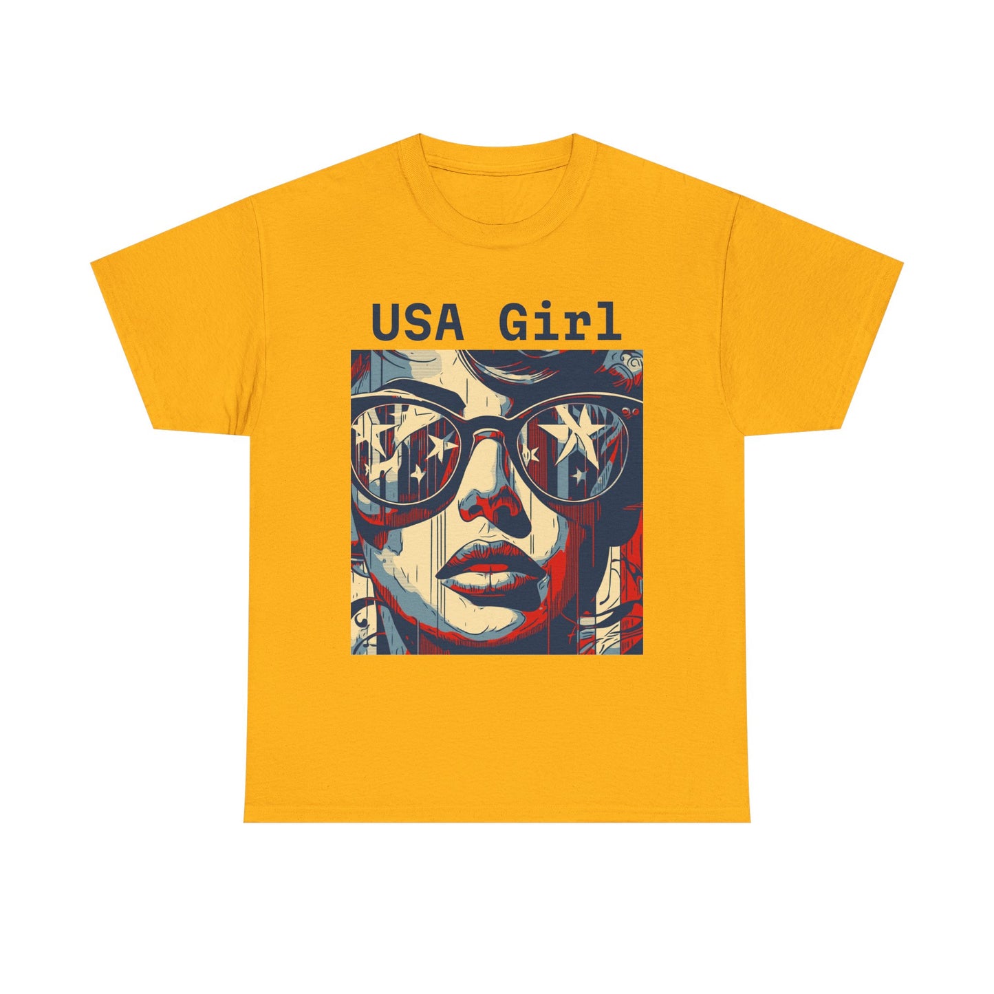 "USA Girl" Amazing Unisex Heavy Cotton Short Sleeve Tee Shirts!