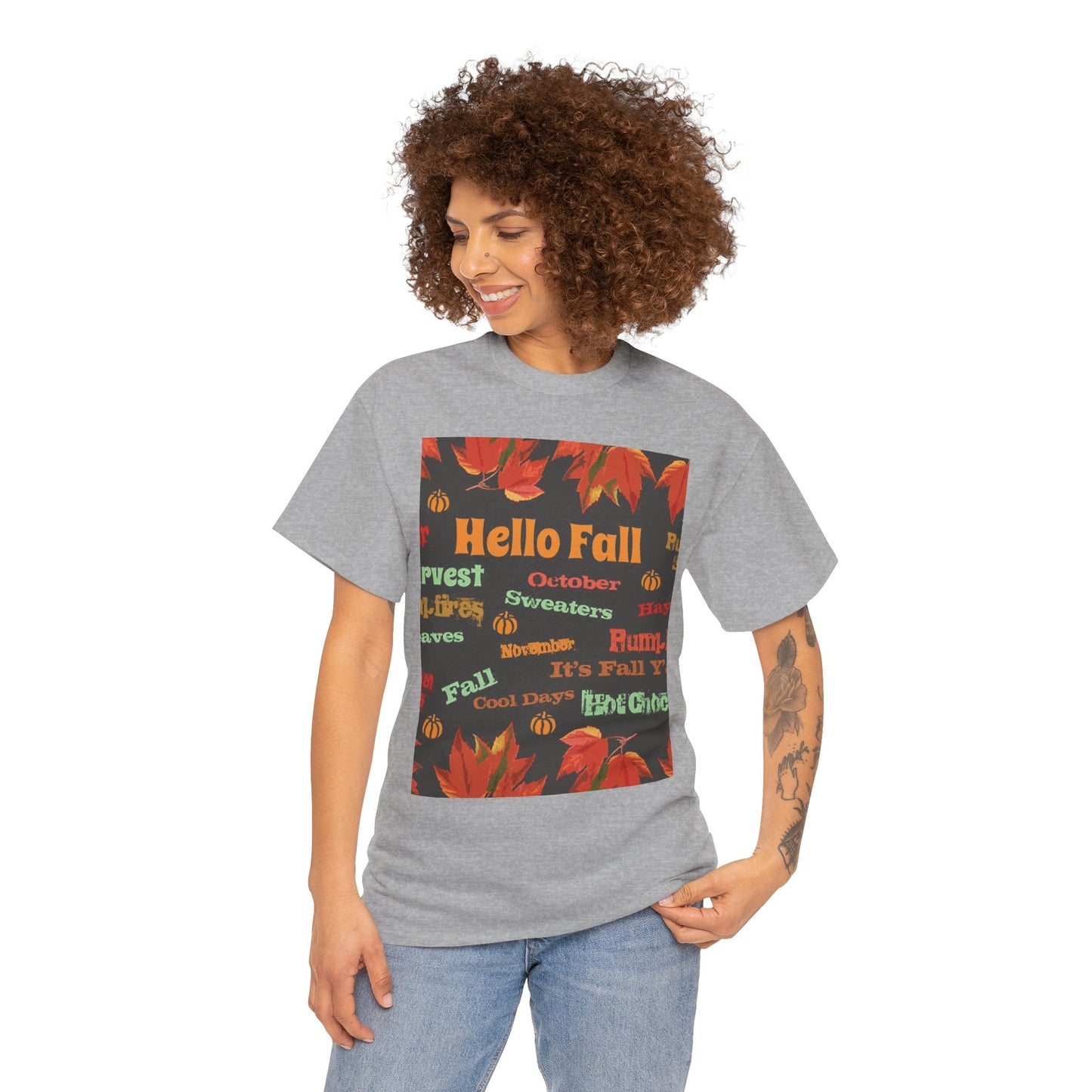 Hello Fall -Amazing Unisex Heavy Cotton Short Sleeve Tee Shirts!