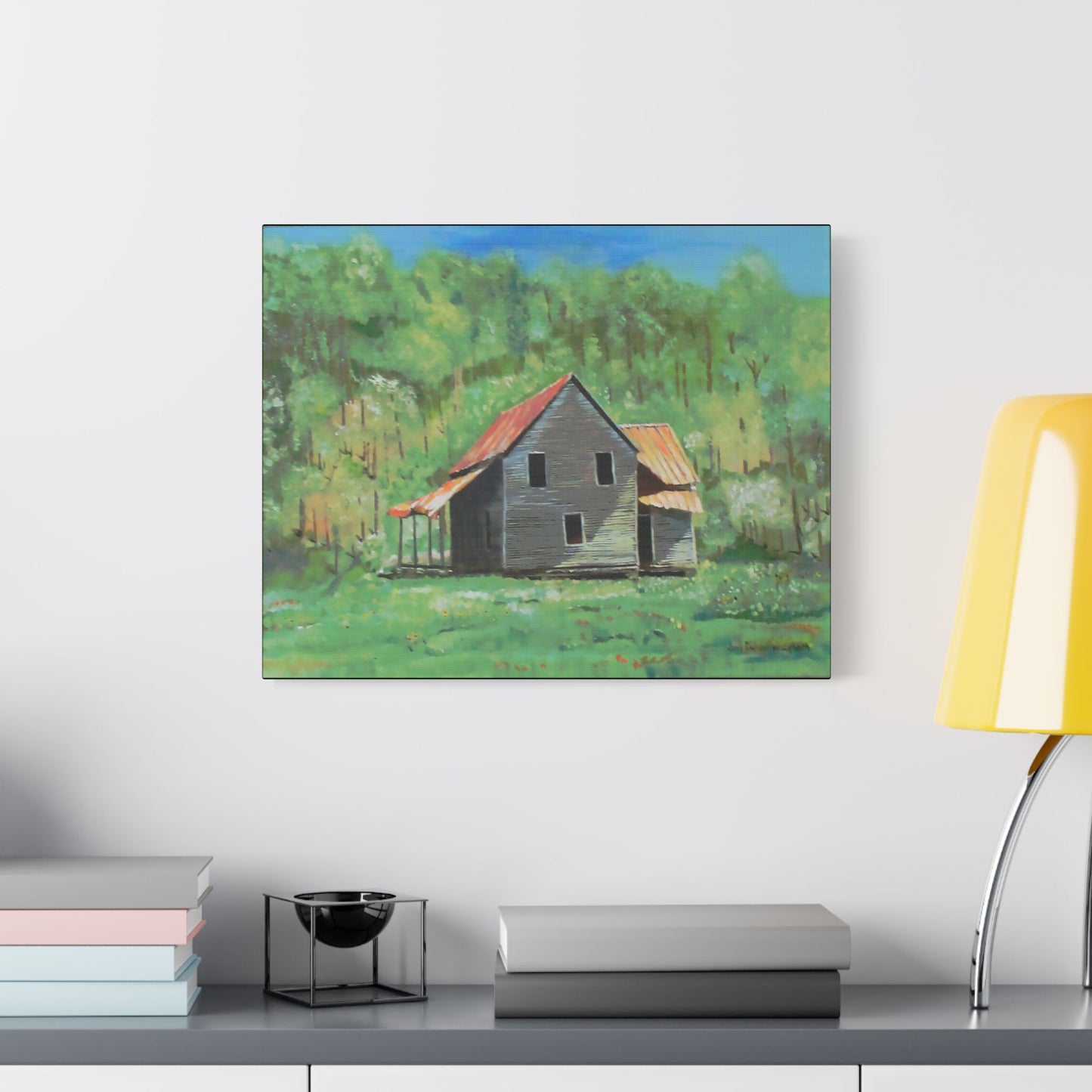 The Homeplace- Art- Gallery Wrapped- Satin Stretched Canvas Gallery Wraps - No Frame Needed