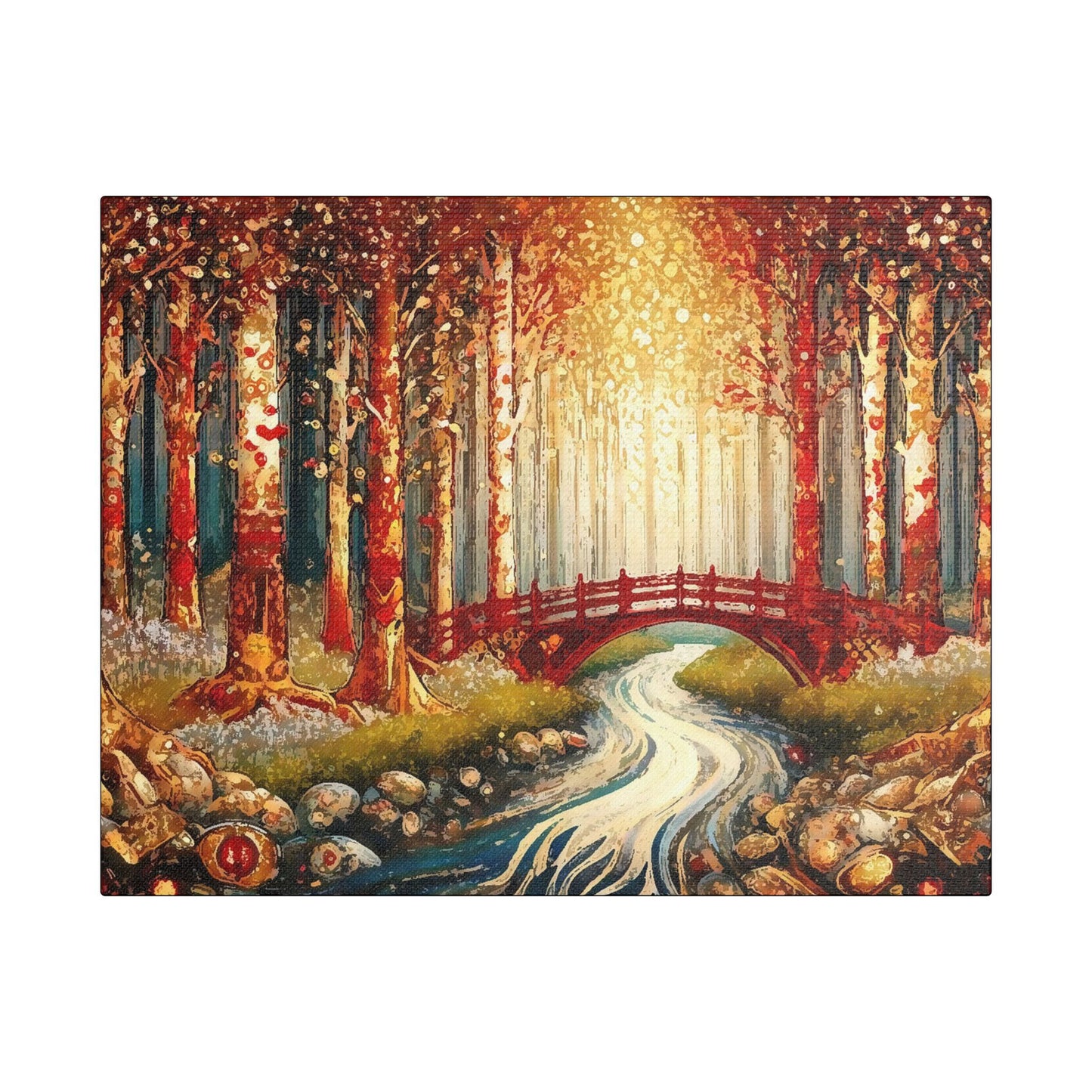 Magical Forest- Art- Gallery Wrapped- Satin Stretched Canvas Gallery Wraps - No Frame Needed