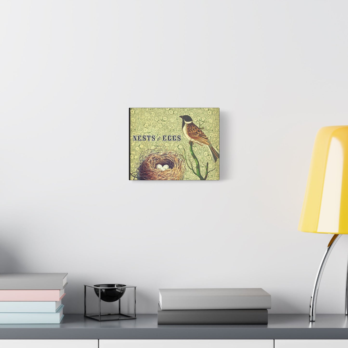 Nest and Bird Art- Gallery Wrapped- Satin Stretched Canvas Gallery Wraps - No Frame Needed