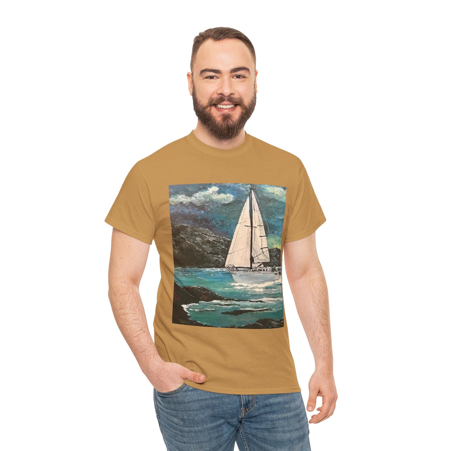 Tropical Sailing - Amazing Unisex Heavy Cotton Short Sleeve Tee Shirts!