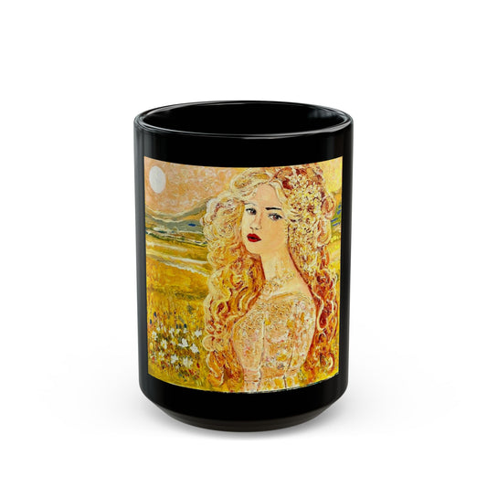 Queen of Summer - 11 oz or 15 oz Ceramic Black Mugs