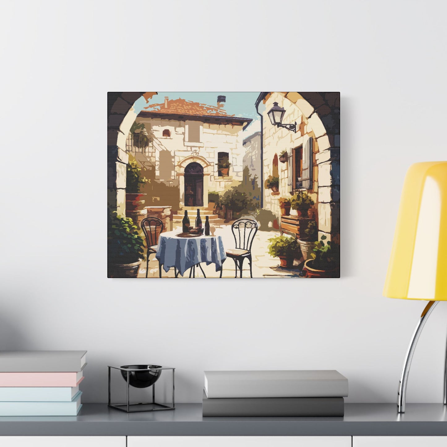 Secret Patio- Art- Gallery Wrapped- Satin Stretched Canvas Gallery Wraps - No Frame Needed