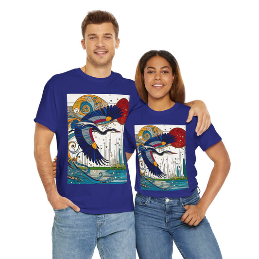 Blue Heron - Amazing Unisex Heavy Cotton Short Sleeve Tee Shirts!